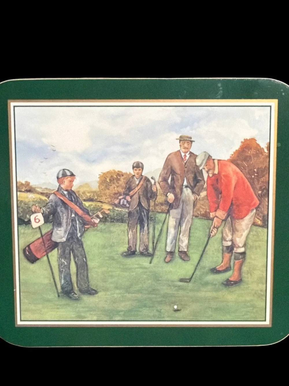 Vintage Jason Golfing Memories Coasters - Set of 6 Cork Backed New Zealand